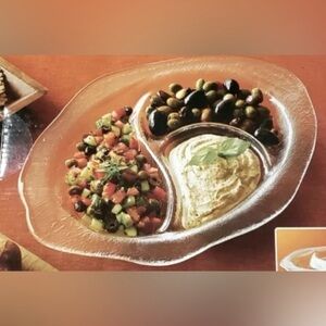 IVV Glass 3-Section Italian Made Heavy Glass  Freeform Serving Dish
#10102410